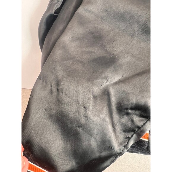 VTG Chalk Line Bomber Jacket Black Cincinnati Bengals Football-NFL Mens Large - Picture 13 of 16